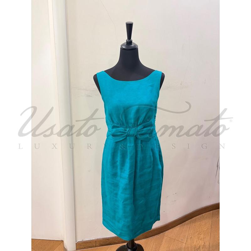 VESTITO DONNA MOSCHINO VERDE FIOCCO TG. 44 | Mercatino dell'Usato Roma parioli 1