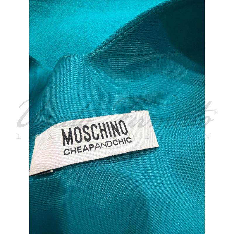 VESTITO DONNA MOSCHINO VERDE FIOCCO TG. 44 | Mercatino dell'Usato Roma parioli 4