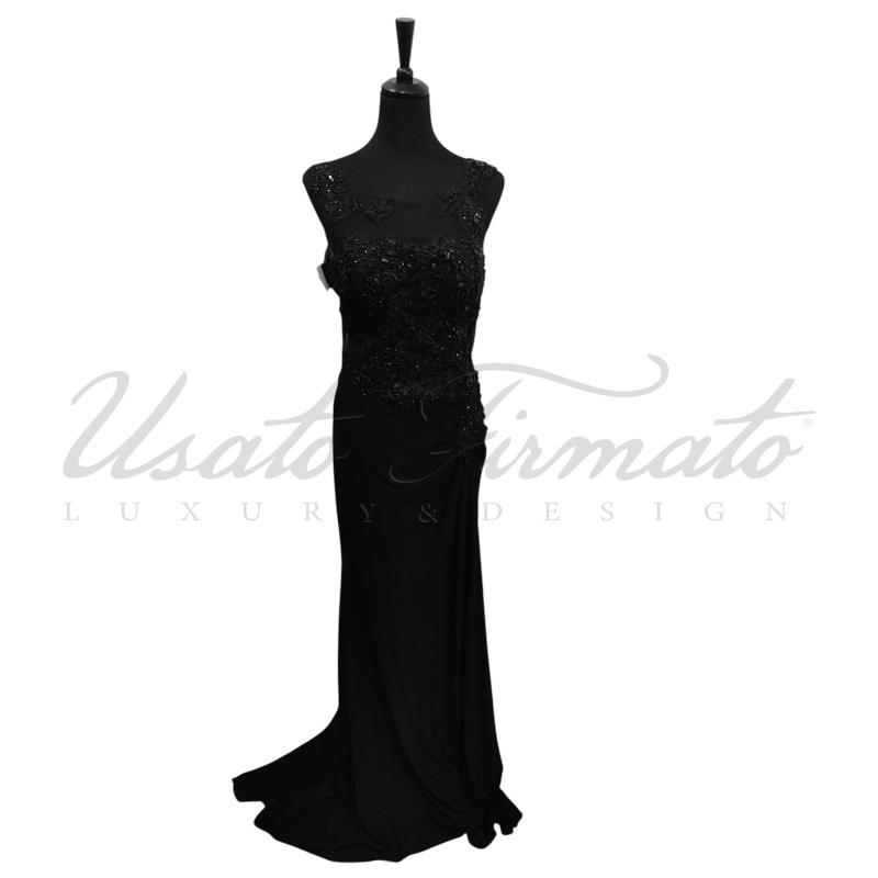 VESTITO DONNA MY SECRET BLACK DRESS NERO STRASS  | Mercatino dell'Usato Roma parioli 1