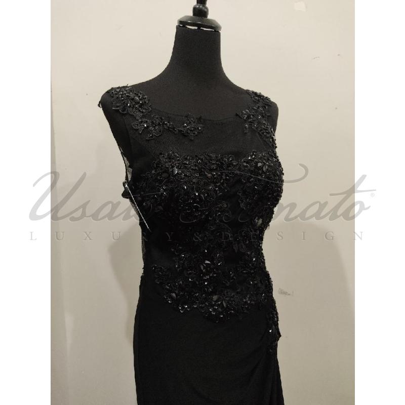 VESTITO DONNA MY SECRET BLACK DRESS NERO STRASS  | Mercatino dell'Usato Roma parioli 2
