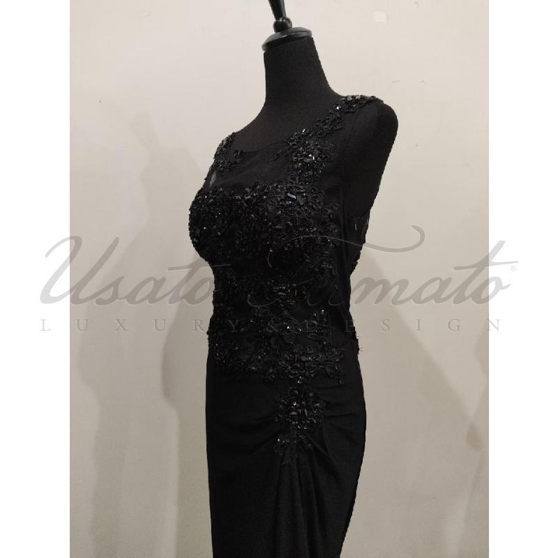 VESTITO DONNA MY SECRET BLACK DRESS NERO STRASS  | Mercatino dell'Usato Roma parioli 3