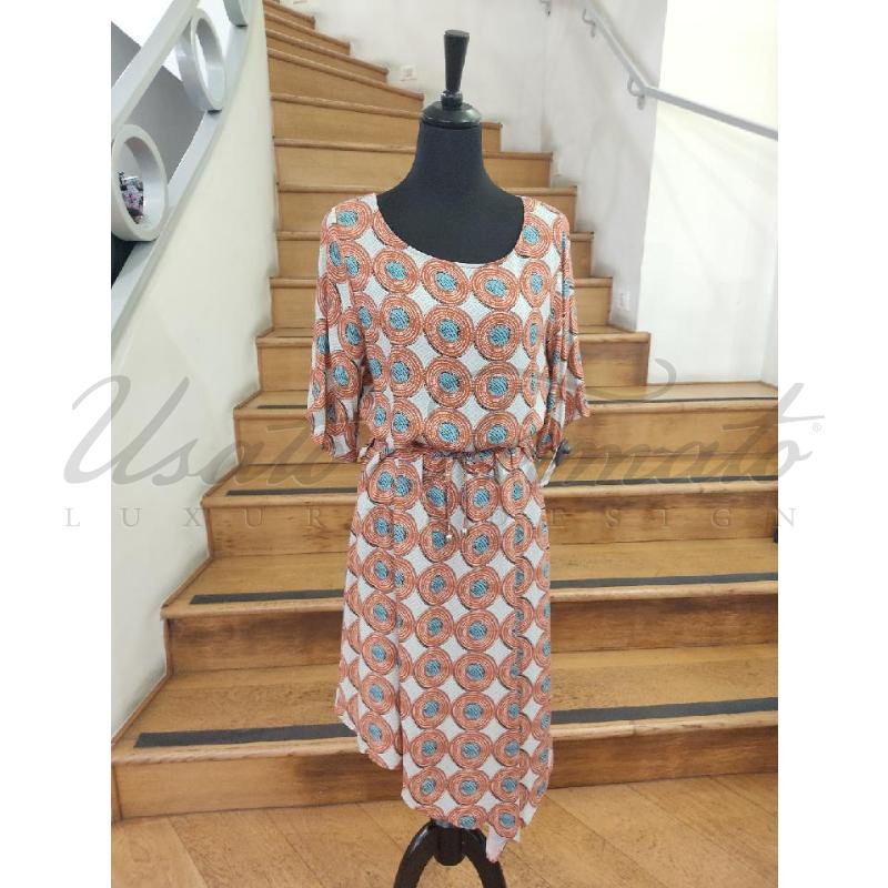 VESTITO DONNA PAOLO CASALINI CERCHI ROSSI TG M | Mercatino dell'Usato Roma parioli 1