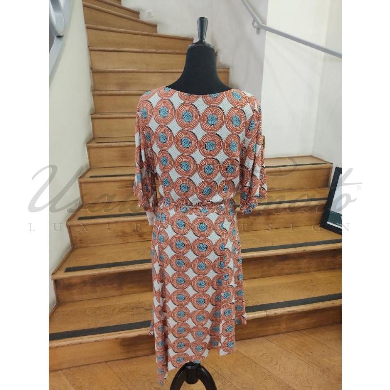 VESTITO DONNA PAOLO CASALINI CERCHI ROSSI TG M | Mercatino dell'Usato Roma parioli 3