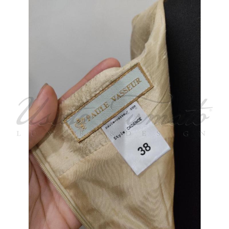 VESTITO DONNA PAULE VASSEUR DORATO SETA TG 38 | Mercatino dell'Usato Roma parioli 4