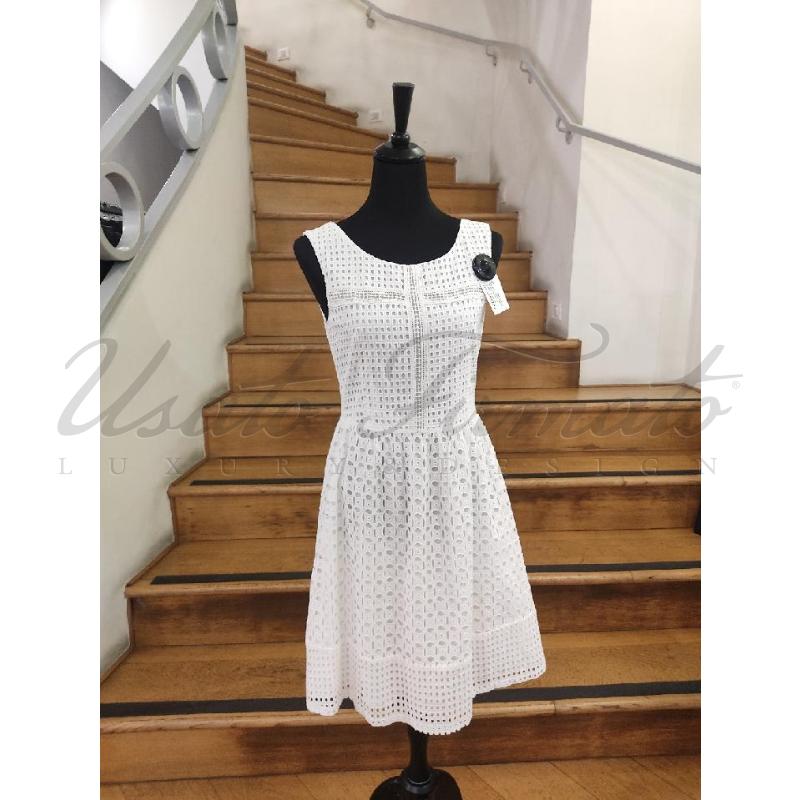 VESTITO DONNA PIZZO S GALLO BIANCA TG S | Mercatino dell'Usato Roma parioli 1