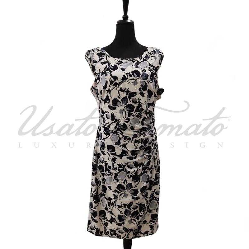 VESTITO DONNA RALPH LAUREN BIANCO FIORI SCURI TG. 14 | Mercatino dell'Usato Roma parioli 1