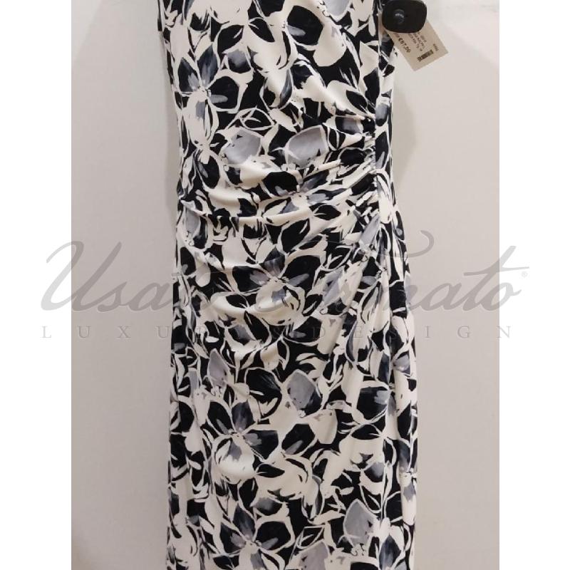 VESTITO DONNA RALPH LAUREN BIANCO FIORI SCURI TG. 14 | Mercatino dell'Usato Roma parioli 3