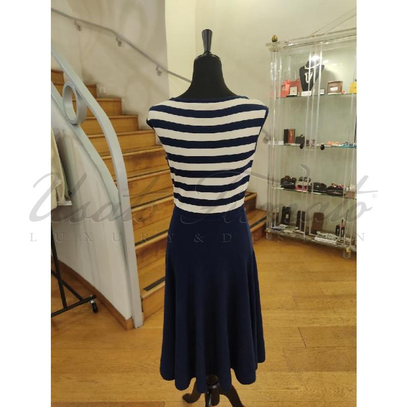 VESTITO DONNA RALPH LAUREN BLU RIGHE TG. S | Mercatino dell'Usato Roma parioli 3