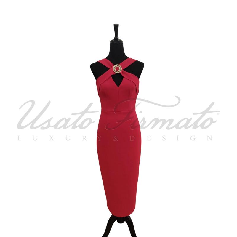 VESTITO DONNA REBECCA VALLANCE ROSSO TG S | Mercatino dell'Usato Roma parioli 1