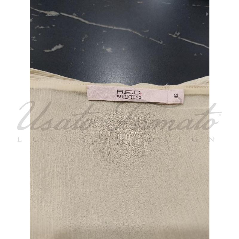 VESTITO DONNA RED VALENTINO BEIGE TG. 42 | Mercatino dell'Usato Roma parioli 4