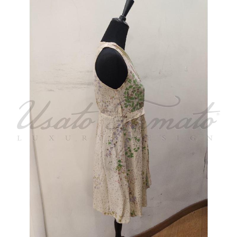 VESTITO DONNA SANDRO BEIGE SETA TG. 1 | Mercatino dell'Usato Roma parioli 2
