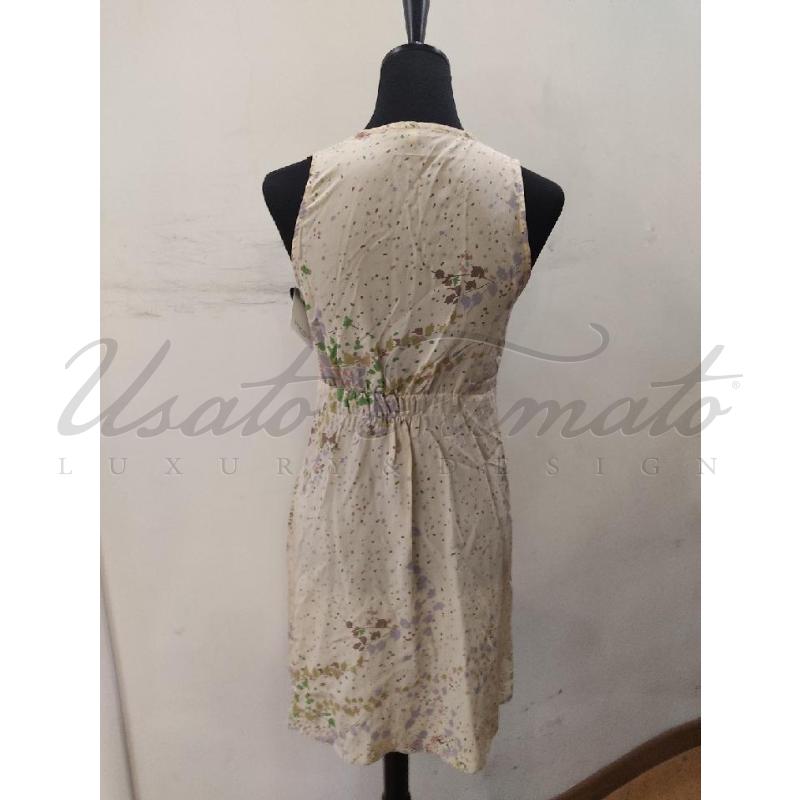 VESTITO DONNA SANDRO BEIGE SETA TG. 1 | Mercatino dell'Usato Roma parioli 3