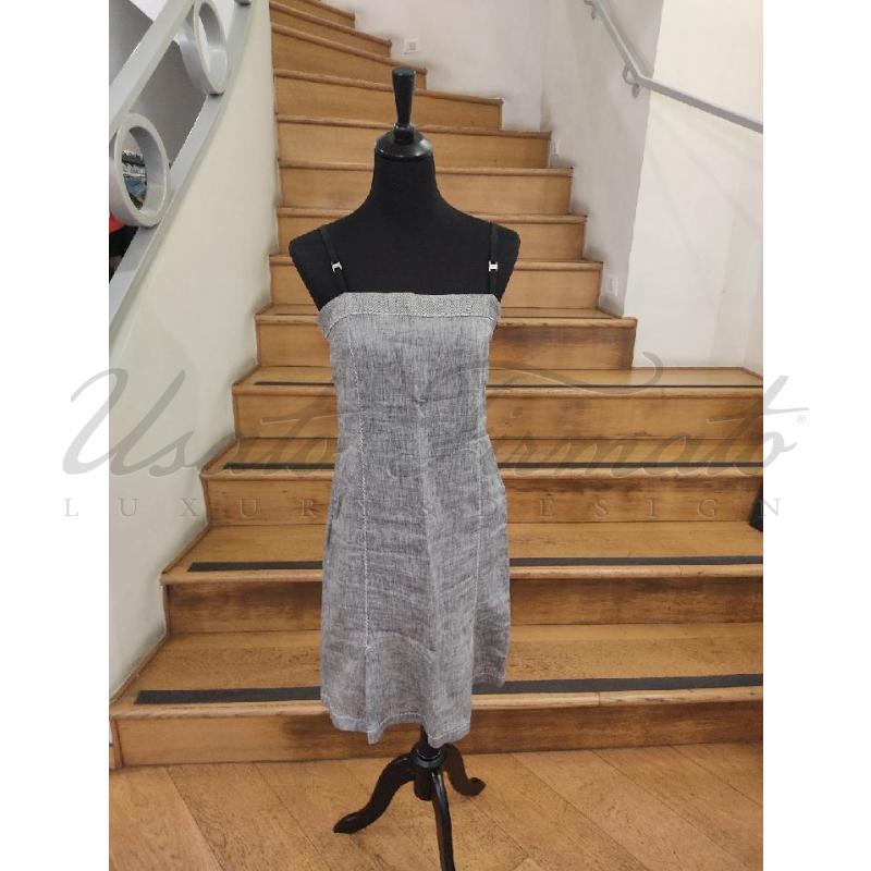 VESTITO DONNA SPORTMAX LINO GRIGIO TG 44 | Mercatino dell'Usato Roma parioli 1