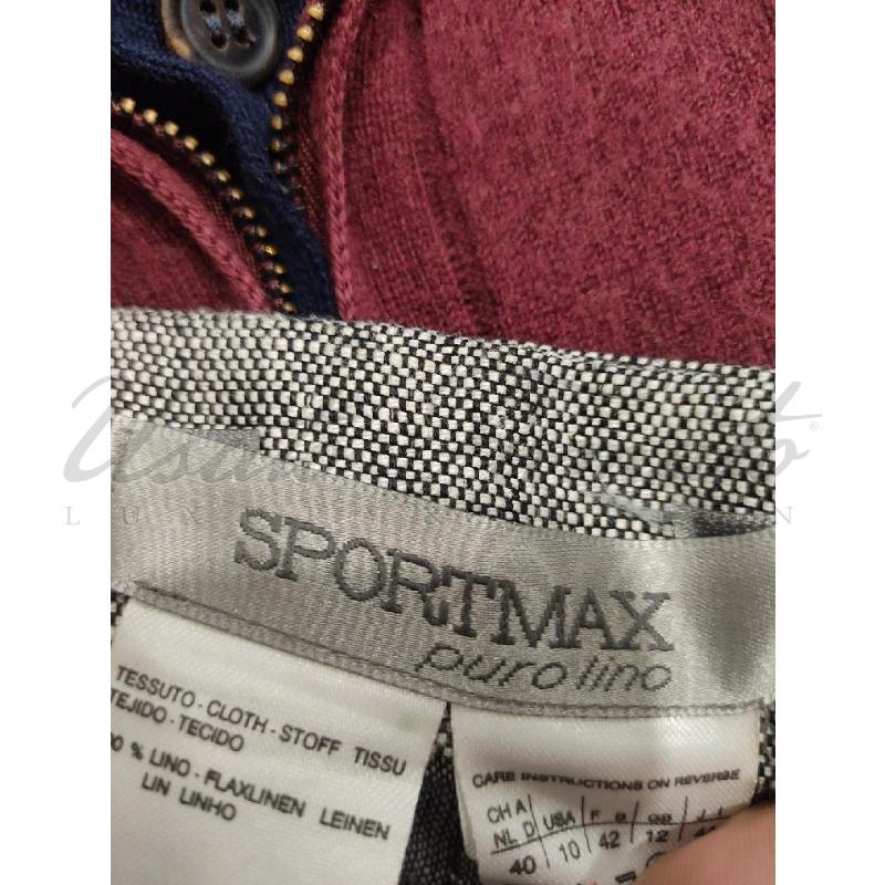VESTITO DONNA SPORTMAX LINO GRIGIO TG 44 | Mercatino dell'Usato Roma parioli 4
