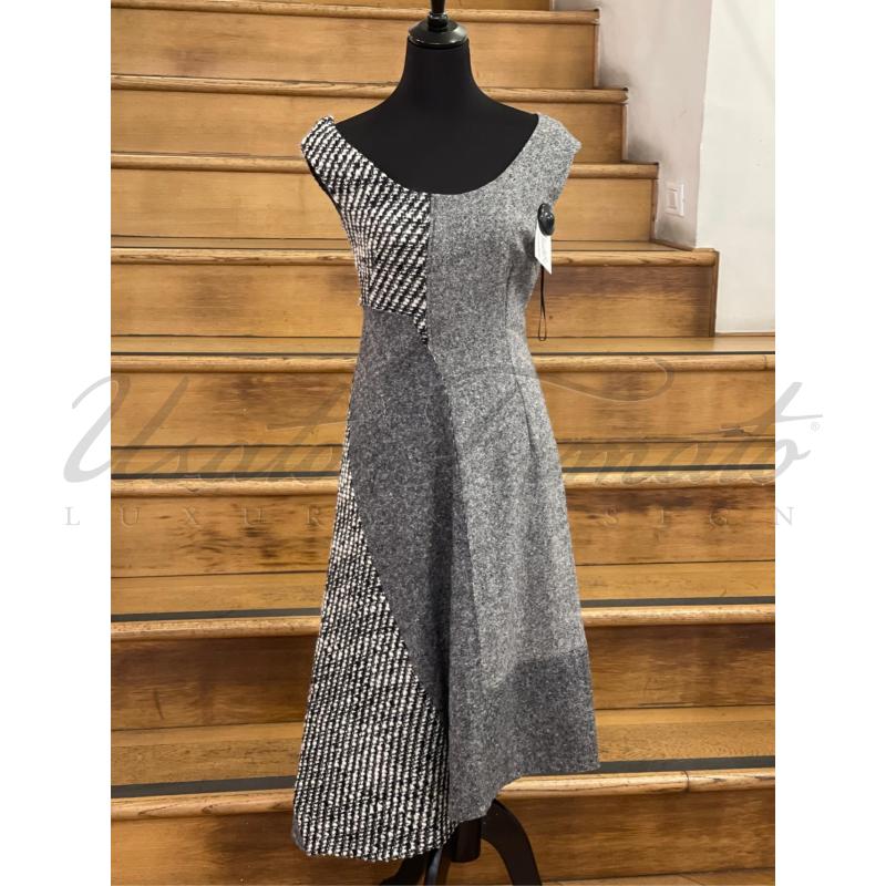 VESTITO DONNA STELLA MC CARTNEY NERO GRIGIO TG S | Mercatino dell'Usato Roma parioli 1