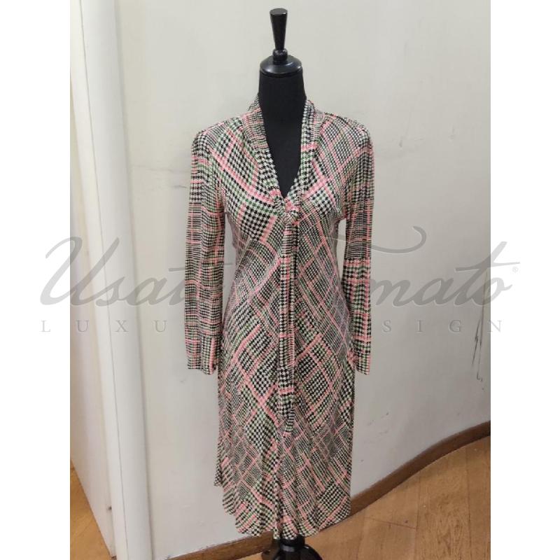 VESTITO DONNA TARA JARMON ROSA VERDE TG 40 | Mercatino dell'Usato Roma parioli 1