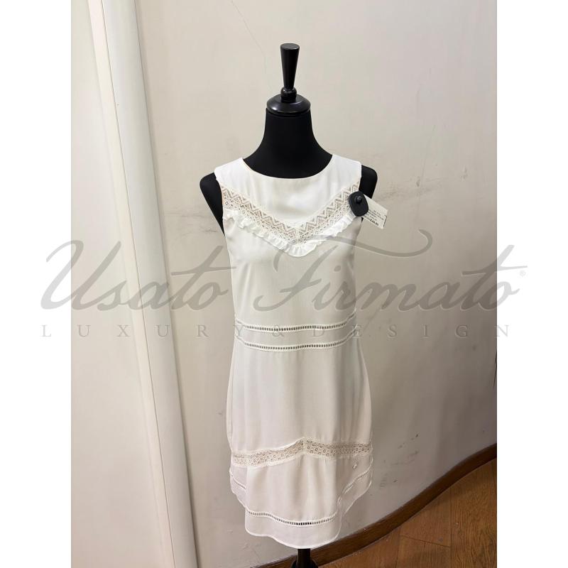 VESTITO DONNA TRUSSARDI JEANS BEIGE TG 44 | Mercatino dell'Usato Roma parioli 1