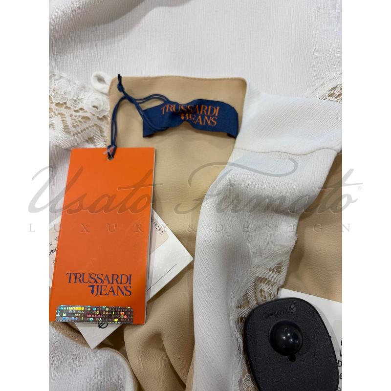 VESTITO DONNA TRUSSARDI JEANS BEIGE TG 44 | Mercatino dell'Usato Roma parioli 4