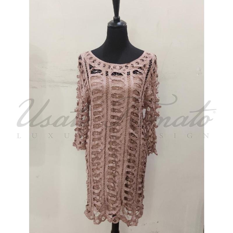 VESTITO DONNA TWIN SET BEIGE FORATO TG  S | Mercatino dell'Usato Roma parioli 1