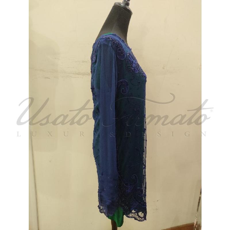 VESTITO DONNA TWIN SET BLU STRASS TG  S | Mercatino dell'Usato Roma parioli 2
