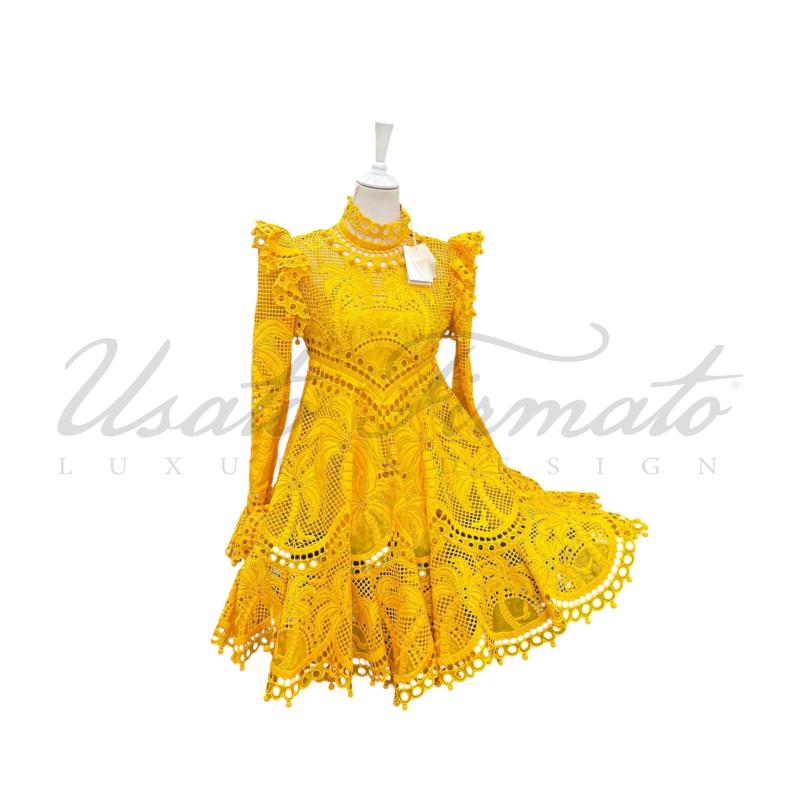 VESTITO DONNA ZIMMERMANN GIALLO SAN GALLO TG 1 | Mercatino dell'Usato Roma parioli 1