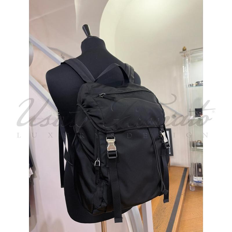 ZAINO PRADA NERO NYLON  | Mercatino dell'Usato Roma parioli 4