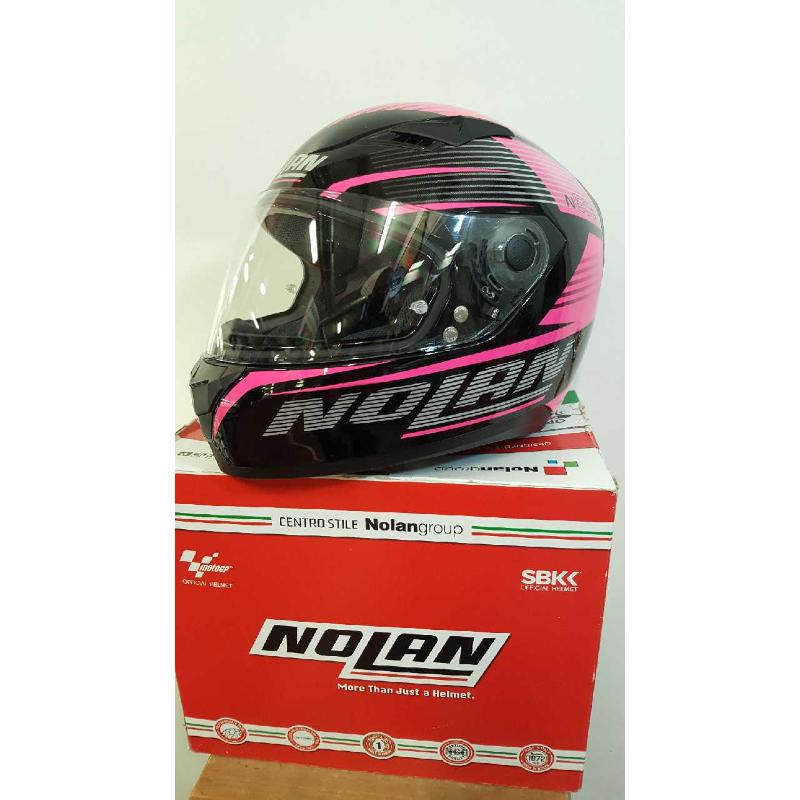 CASCO MOTO NOLAN NERO ROSA T.2 | Mercatino dell'Usato Roma casalotti