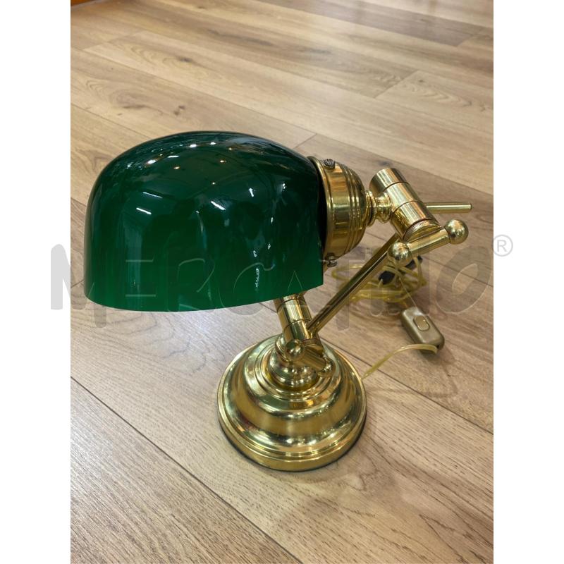 ABAT JOUR STILE CHURCHILL OTTONE VETRO VERDE  | Mercatino dell'Usato Roma casalotti 1