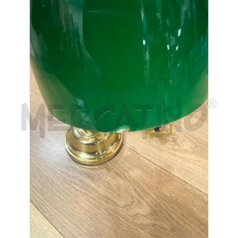ABAT JOUR STILE CHURCHILL OTTONE VETRO VERDE  | Mercatino dell'Usato Roma casalotti 3