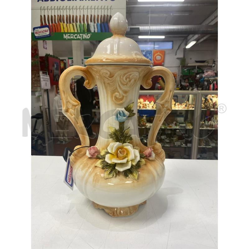 ANFORA TERRACOTTA CAPODIMONTE CON FIORI | Mercatino dell'Usato Roma casalotti 1