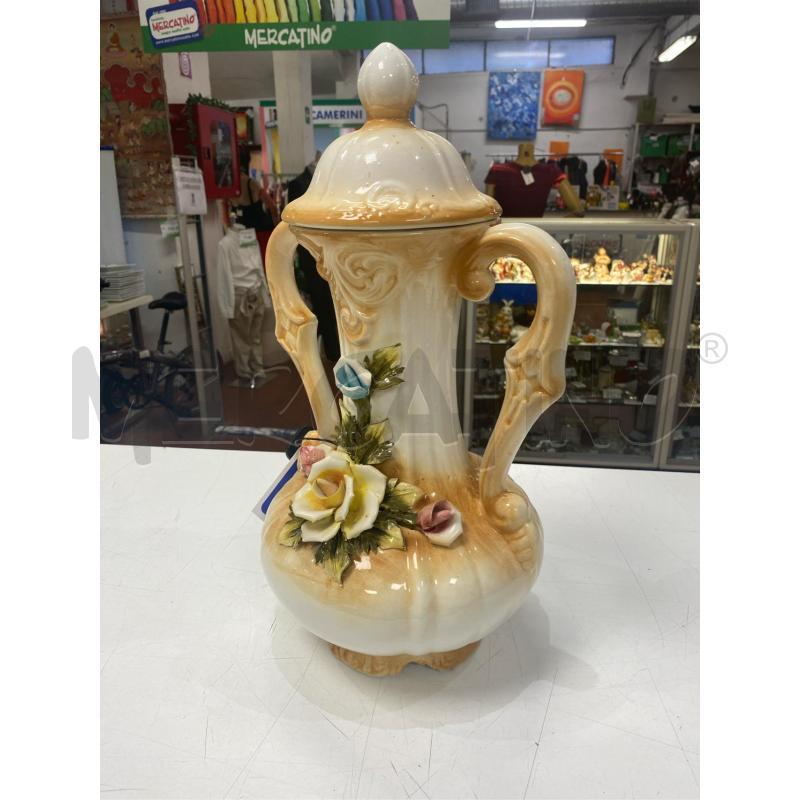 ANFORA TERRACOTTA CAPODIMONTE CON FIORI | Mercatino dell'Usato Roma casalotti 2