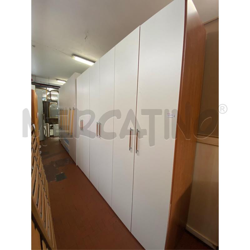 ARMADIO 6 ANTE BIANCO CM. 270X60X250 H  | Mercatino dell'Usato Roma casalotti 1