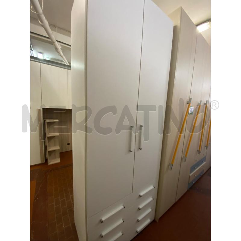 ARMADIO BIANCO 2 ANTE CASSETTI CM.95X60X250 H | Mercatino dell'Usato Roma casalotti 2