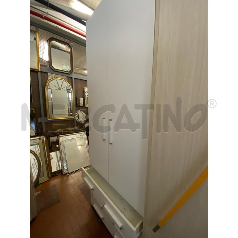 ARMADIO BIANCO 2 ANTE CASSETTI CM.95X60X250 H | Mercatino dell'Usato Roma casalotti 4