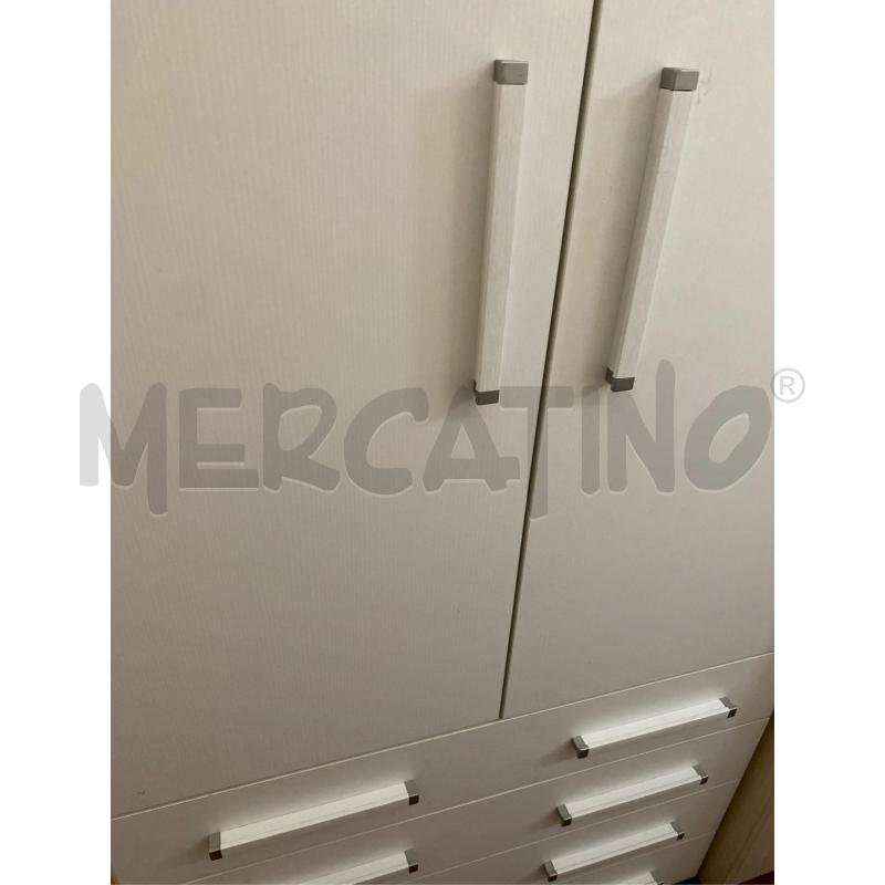 ARMADIO BIANCO 2 ANTE CASSETTI CM.95X60X250 H | Mercatino dell'Usato Roma casalotti 5