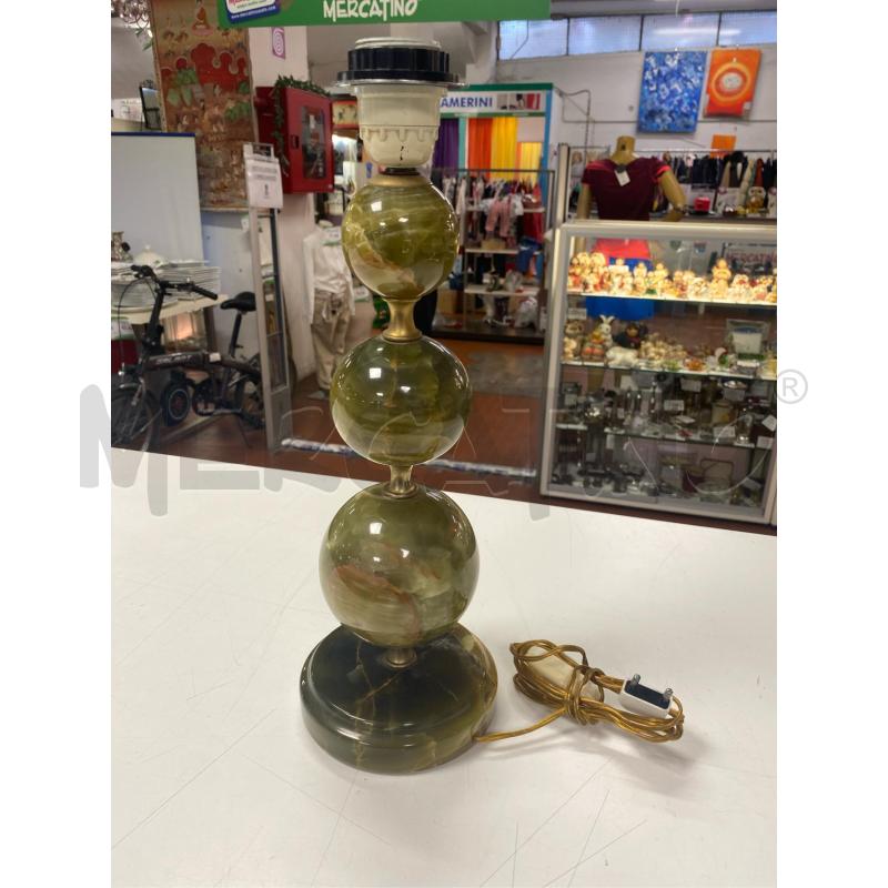 BASE LAMPADA IN MARMO LAVORATA VERDE TONDA  | Mercatino dell'Usato Roma casalotti 1