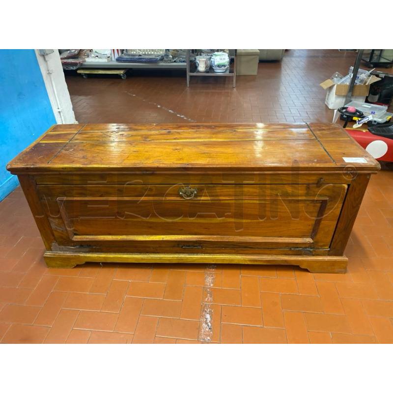 BAULETTO IN LEGNO SCURO CM. 120X40X50 H  | Mercatino dell'Usato Roma casalotti 1
