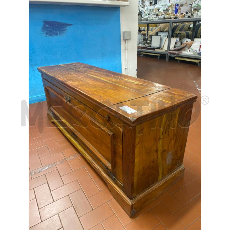 BAULETTO IN LEGNO SCURO CM. 120X40X50 H  | Mercatino dell'Usato Roma casalotti 2