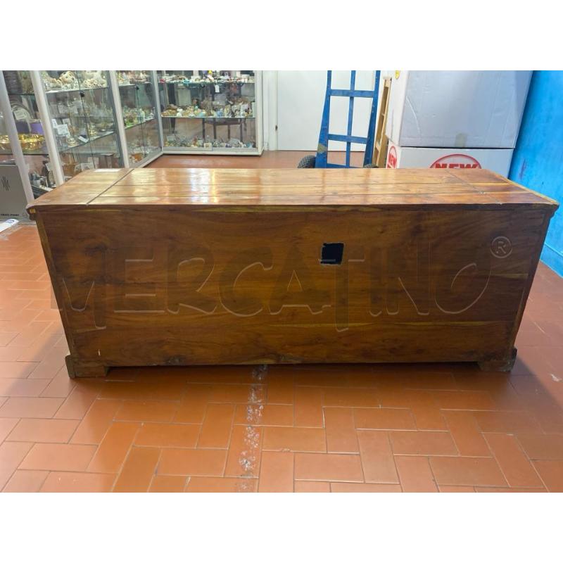 BAULETTO IN LEGNO SCURO CM. 120X40X50 H  | Mercatino dell'Usato Roma casalotti 3