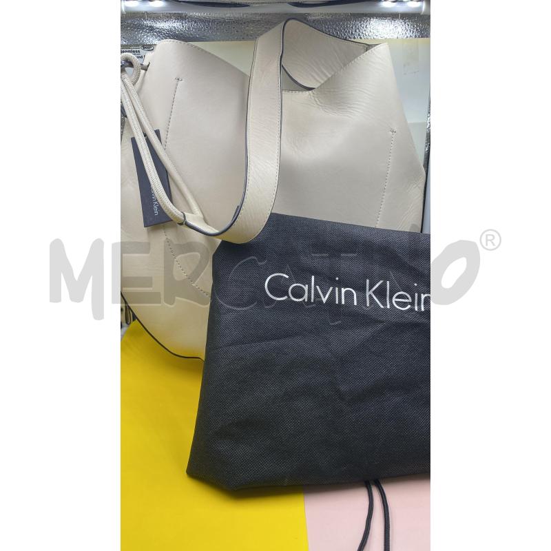 BORSA CALVIN KLEIN BEIGE DONNA  | Mercatino dell'Usato Roma casalotti 1