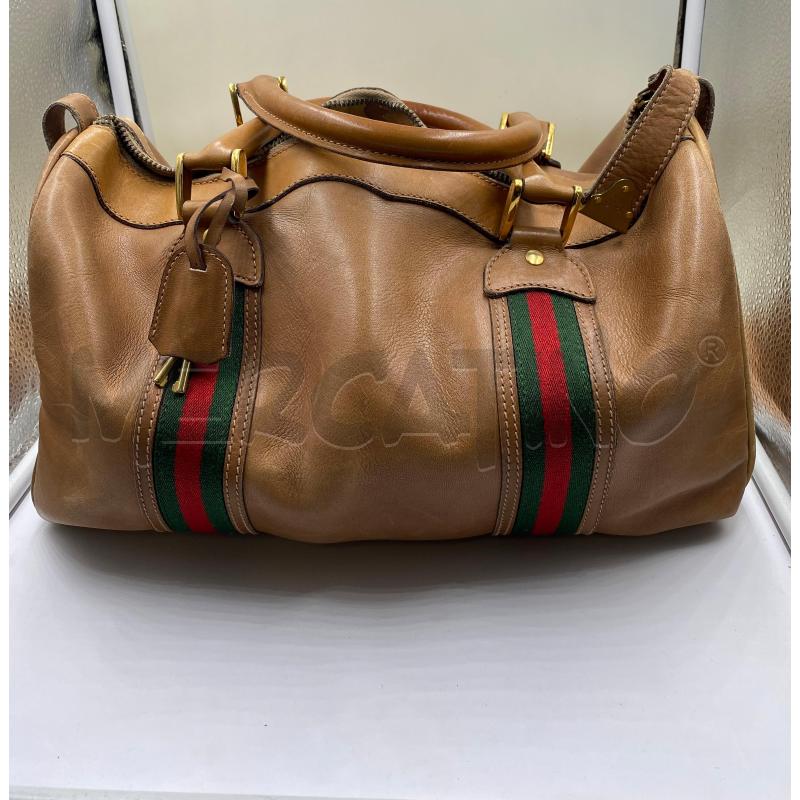 BORSA GUCCI BEIGE BANDE VERDE ROSSO DONNA  | Mercatino dell'Usato Roma casalotti 1