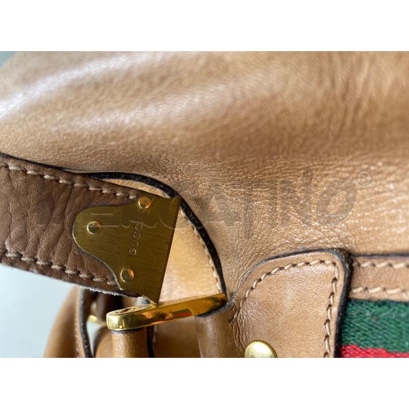 BORSA GUCCI BEIGE BANDE VERDE ROSSO DONNA  | Mercatino dell'Usato Roma casalotti 2