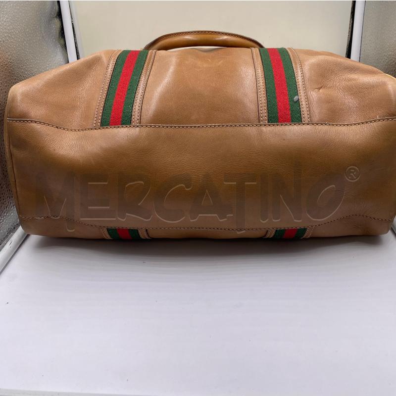 BORSA GUCCI BEIGE BANDE VERDE ROSSO DONNA  | Mercatino dell'Usato Roma casalotti 3