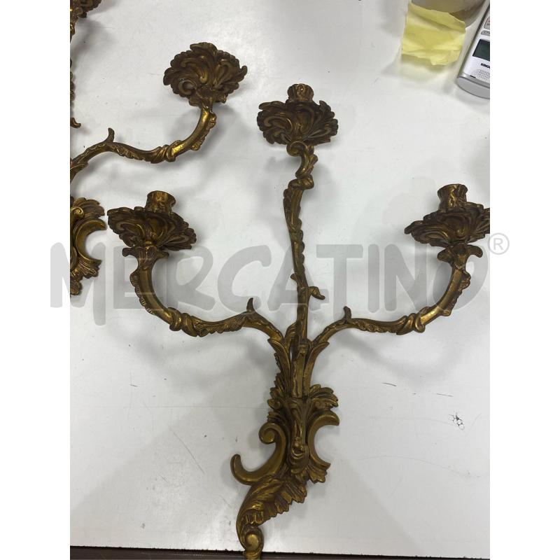 CANDELABRI PZ. 2 OTTONE TRE CANDELE | Mercatino dell'Usato Roma casalotti 3