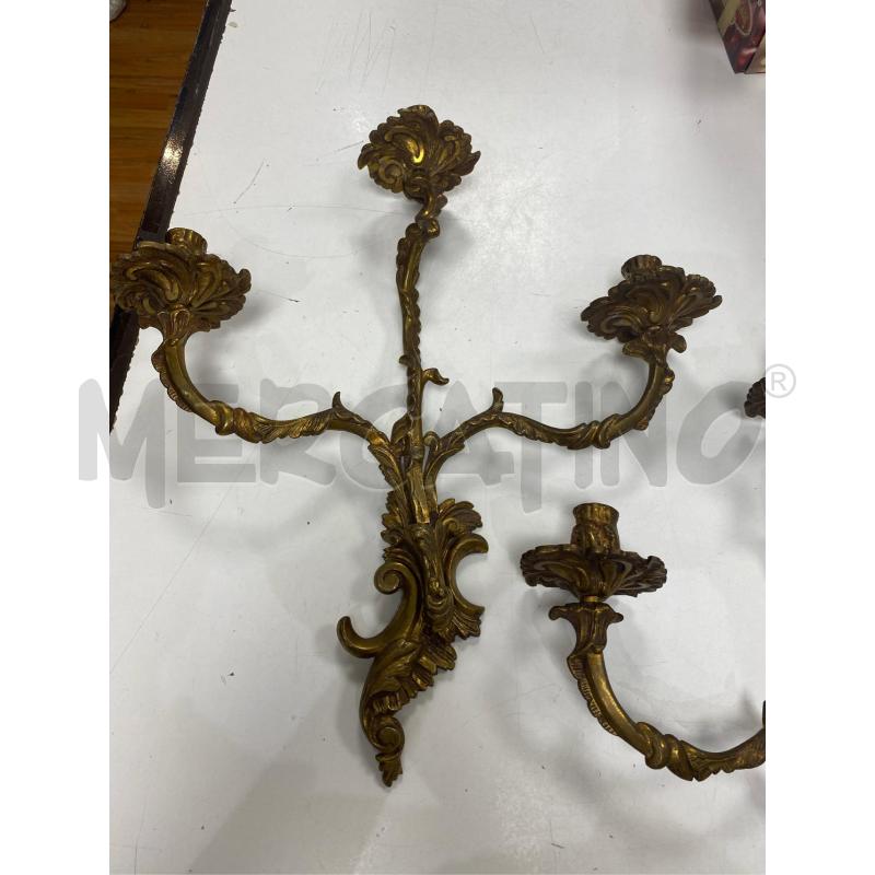 CANDELABRI PZ. 2 OTTONE TRE CANDELE | Mercatino dell'Usato Roma casalotti 4