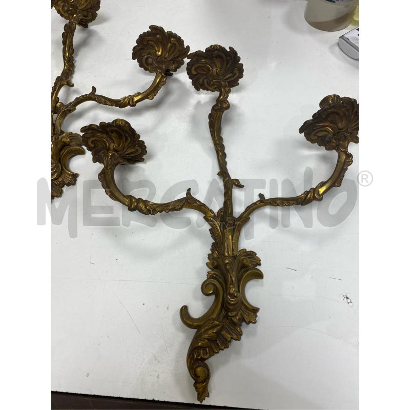 CANDELABRI PZ. 2 OTTONE TRE CANDELE | Mercatino dell'Usato Roma casalotti 5