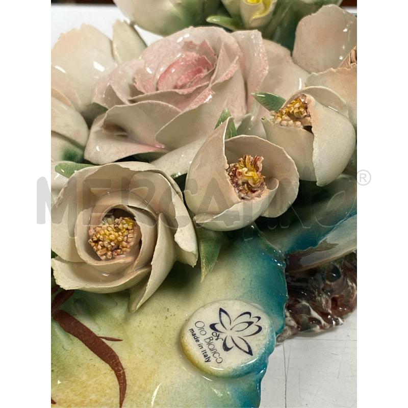 CAPODIMONTE COMPOSIZIONE FLOREALE ORO BIANCO | Mercatino dell'Usato Roma casalotti 4