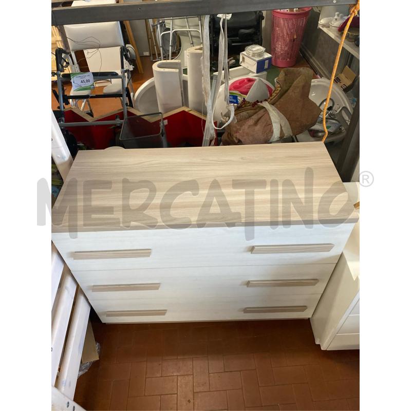 CASSETTIERA BIANCA E OLMO CM. 110X50X82 H | Mercatino dell'Usato Roma casalotti 2