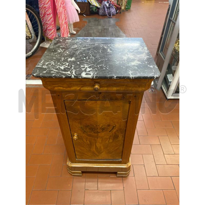 COMODINO CON TOP IN MARMO CM. 40X35X75 H  | Mercatino dell'Usato Roma casalotti 1