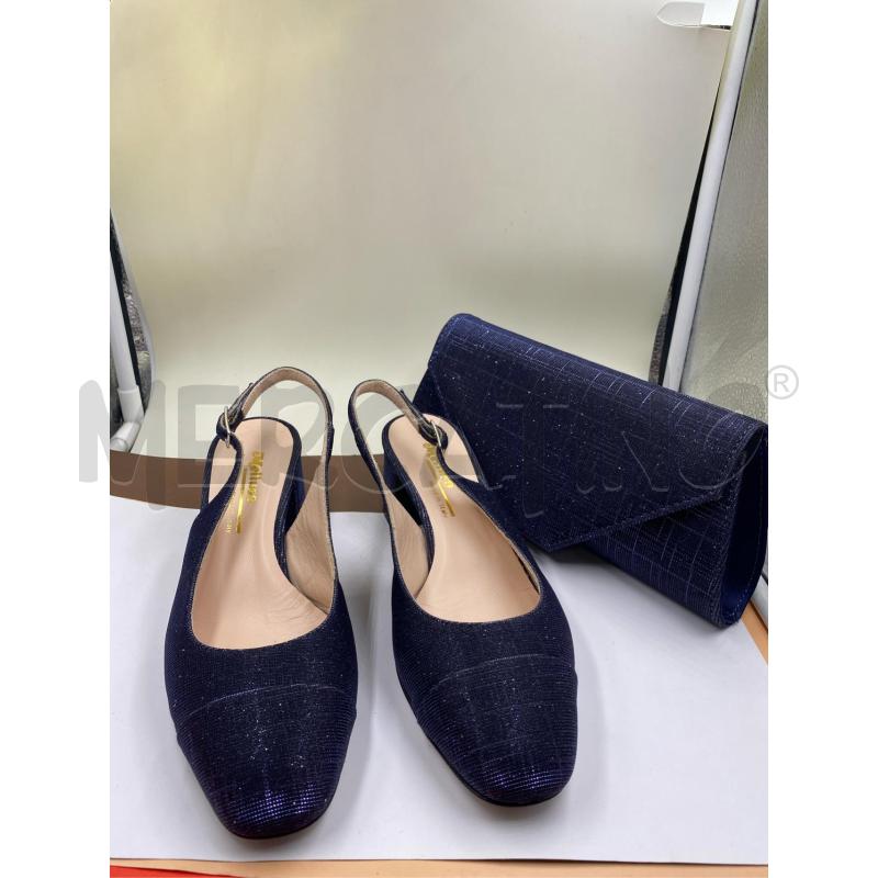 COMPLETO SCARPE+BORSETTA BLU DONNA  | Mercatino dell'Usato Roma casalotti 1